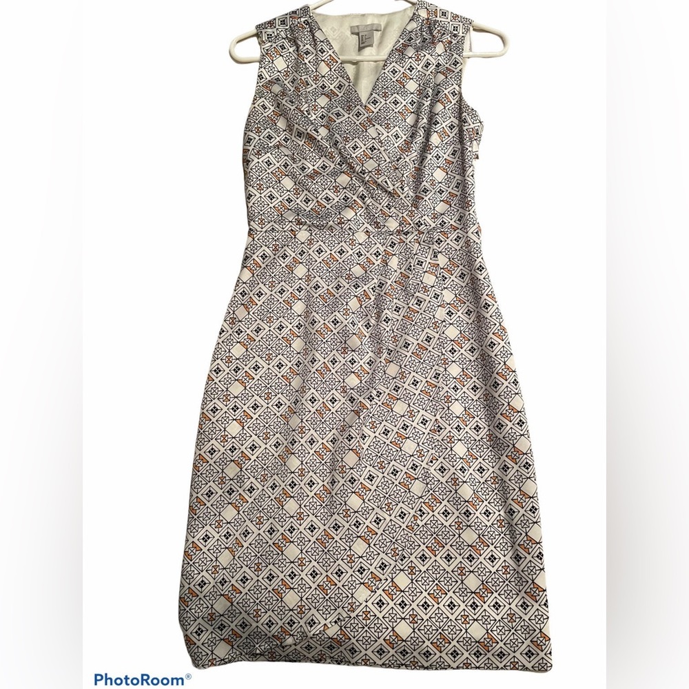 H&M white patterned dress size 4